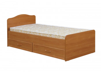 Кровать одинарная с ящиками 800-1 без матраса (круглые спинки) Вишня Оксфорд в Кедровом - kedrovyi.mebel54.com | фото