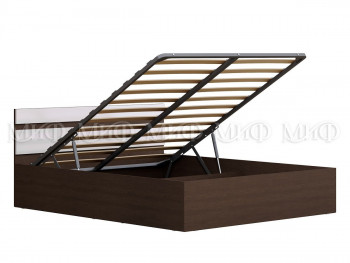 Кровать с подъемным механизмом Нэнси 1,4м (Венге/белый глянец) в Кедровом - kedrovyi.mebel54.com | фото