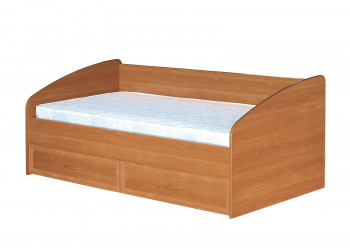 Кровать с ящиками с задней спинкой 900-1 без матраса Вишня Оксфорд в Кедровом - kedrovyi.mebel54.com | фото