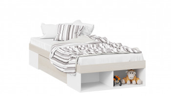 Кровать «Сканди» с ящиком Дуб Гарден/Белый в Кедровом - kedrovyi.mebel54.com | фото