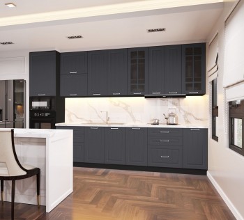 Кухонный гарнитур 1,8м Луксор высокие модули (Клен серый/корпус венге) в Кедровом - kedrovyi.mebel54.com | фото