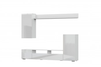 Мебель для гостиной МГС 4 (Белый/Белый глянец) в Кедровом - kedrovyi.mebel54.com | фото