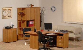 Мебель для персонала Рубин 42 Светлый миланский орех в Кедровом - kedrovyi.mebel54.com | фото