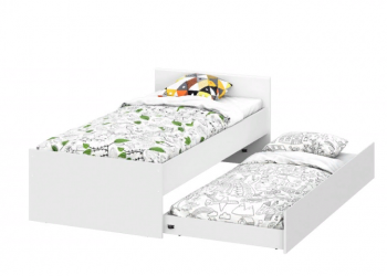 Модульная система "Токио" Кровать выкатная Белый текстурный / Белый текстурный в Кедровом - kedrovyi.mebel54.com | фото