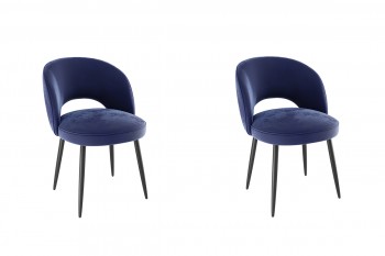 Набор стульев Моли 2 шт (синий велюр/черный) в Кедровом - kedrovyi.mebel54.com | фото