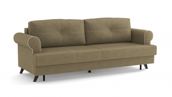 Оливер / диван - кровать 3-х местн. (еврокнижка) (велюр велутто коричневый 23 в Кедровом - kedrovyi.mebel54.com | фото