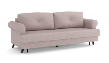 Оливер / диван - кровать 3-х местн. (еврокнижка) (велюр велутто пастельно-розовый 11 / велюр велутто в Кедровом - kedrovyi.mebel54.com | фото