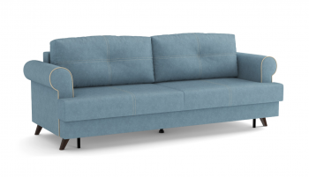 Оливер / диван - кровать 3-х местн. (еврокнижка) (велюр велутто серо-голубой в Кедровом - kedrovyi.mebel54.com | фото