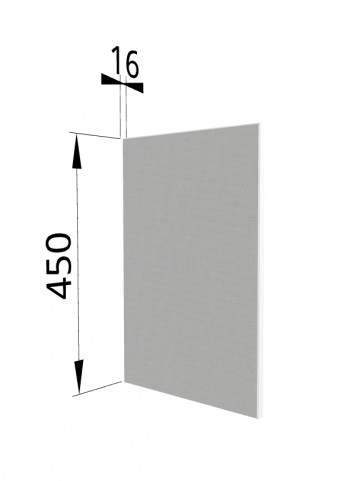 Панель торцевая (для шкафа горизонтального высокого) ВПГ Квадро (Белая кожа) в Кедровом - kedrovyi.mebel54.com | фото