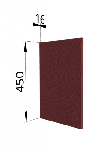 Панель торцевая (для шкафа горизонтального высокого) ВПГ Квадро (Красная кожа) в Кедровом - kedrovyi.mebel54.com | фото