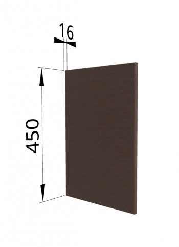 Панель торцевая (для шкафа горизонтального высокого) ВПГ Квадро (Шоколад кожа) в Кедровом - kedrovyi.mebel54.com | фото