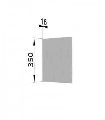 Панель торцевая (для шкафа горизонтального высотой 350 мм) ПГ Мелисса (Белый скин) в Кедровом - kedrovyi.mebel54.com | фото