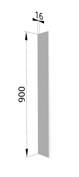 Панель торцевая (для шкафа торцевого верхнего высокого) ВПТ 400 Квадро (Белая кожа) в Кедровом - kedrovyi.mebel54.com | фото