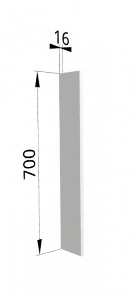 Панель торцевая (для шкафа верхнего торцевого высотой 700 мм) ПТ 400 Мелисса (Бежевый скин) в Кедровом - kedrovyi.mebel54.com | фото