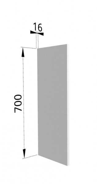 Панель торцевая (для шкафа верхнего высотой 700 мм) П Мелисса (Бежевый скин) в Кедровом - kedrovyi.mebel54.com | фото