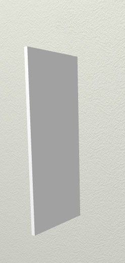 Панель торцевая П Капля (для шкафа верхнего) Белый в Кедровом - kedrovyi.mebel54.com | фото