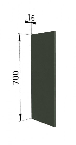 Панель торцевая П Квадро (для шкафа верхнего) Оливково-зеленый в Кедровом - kedrovyi.mebel54.com | фото