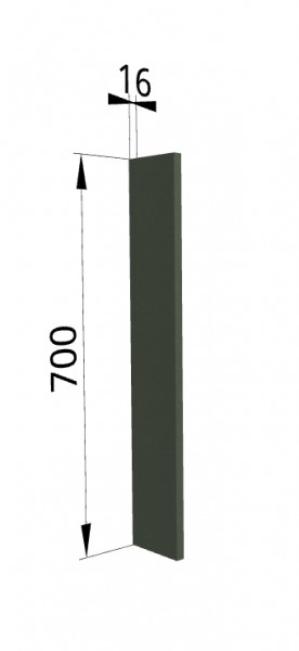 Панель торцевая ПТ 400 Квадро (для шкафа торцевого верхнего) Оливково-зеленый в Кедровом - kedrovyi.mebel54.com | фото