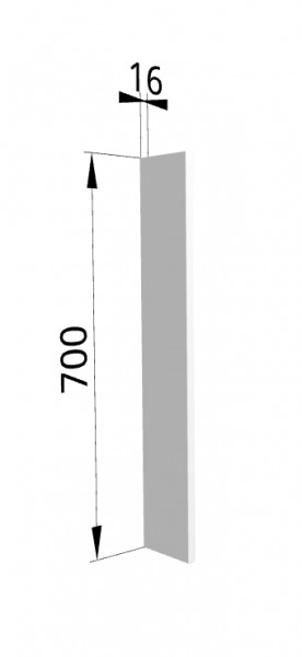 Панель торцевая ПТ 400 Ройс (для шкафа торцевого верхнего) Белый софт в Кедровом - kedrovyi.mebel54.com | фото