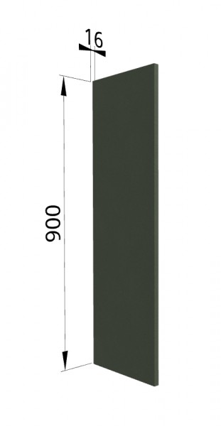 Панель торцевая ВП Квадро (для шкафа верхнего высокого) Оливково-зеленый в Кедровом - kedrovyi.mebel54.com | фото