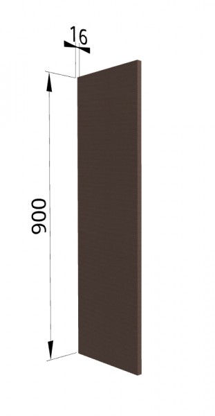 Панель торцевая ВП Квадро (для шкафа верхнего высокого) Шоколад кожа в Кедровом - kedrovyi.mebel54.com | фото
