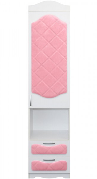 Пенал с ящиками серии Иллюзия 36 Светло-розовый в Кедровом - kedrovyi.mebel54.com | фото