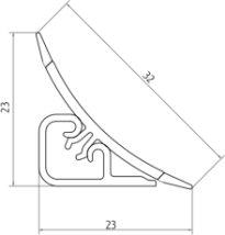 Плинтус LB-23, L=3000мм, фино соломенное в Кедровом - kedrovyi.mebel54.com | фото
