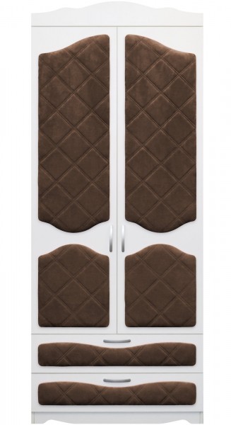 Шкаф 2-х створчатый с ящиками серии Иллюзия 08 Шоколад в Кедровом - kedrovyi.mebel54.com | фото