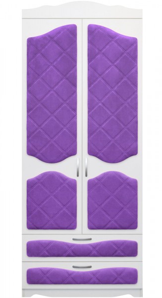 Шкаф 2-х створчатый с ящиками серии Иллюзия 32 Фиолетовый в Кедровом - kedrovyi.mebel54.com | фото
