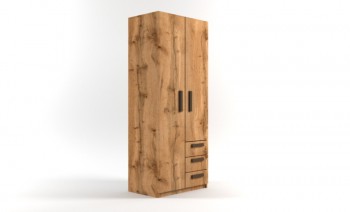 Шкаф 2-х створчатый с ящиками Шервуд (Дуб Вотан) в Кедровом - kedrovyi.mebel54.com | фото