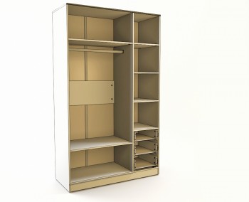 Шкаф 3-х створчатый с ящиками Лофт (Белый/корпус Дуб Сонома) в Кедровом - kedrovyi.mebel54.com | фото