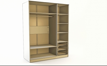 Шкаф 3-х створчатый с ящиками Скай люкс (Синий/Белый/корпус Клен) в Кедровом - kedrovyi.mebel54.com | фото