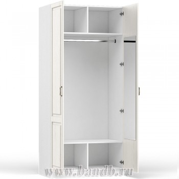 Шкаф для одежды 13.134 Ливерпуль (Белый, ясень ваниль НМ-1012-100 ПВХ) в Кедровом - kedrovyi.mebel54.com | фото