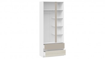 Шкаф для одежды комбинированный «Сканди» Дуб Гарден/Белый/Глиняный серый в Кедровом - kedrovyi.mebel54.com | фото