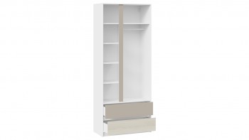 Шкаф для одежды комбинированный «Сканди» Дуб Гарден/Белый/Глиняный серый в Кедровом - kedrovyi.mebel54.com | фото