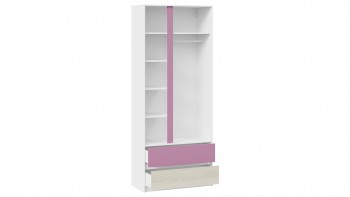 Шкаф для одежды комбинированный «Сканди» Дуб Гарден/Белый/Лиловый в Кедровом - kedrovyi.mebel54.com | фото