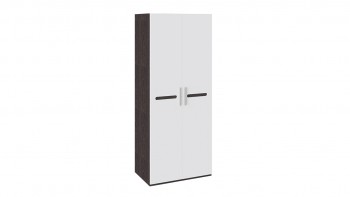 Шкаф для одежды с 2-мя дверями «Фьюжн» Белый глянец/Венге Линум в Кедровом - kedrovyi.mebel54.com | фото