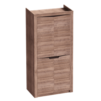 Шкаф двухдверный Соренто Дуб стирлинг/Кофе структурный матовый в Кедровом - kedrovyi.mebel54.com | фото