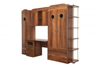 Шкаф комбинированный для белья «Навигатор» (Дуб Каньон) в Кедровом - kedrovyi.mebel54.com | фото