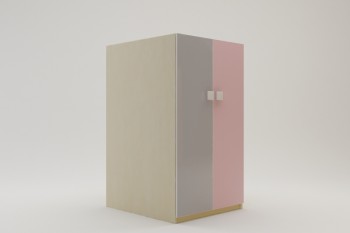 Шкаф под кровать второго яруса Грэйси (Розовый/Серый/корпус Клен) в Кедровом - kedrovyi.mebel54.com | фото