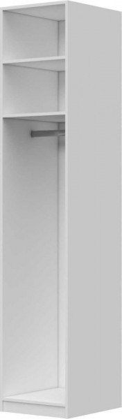 Шкаф ШР-1 зеркало, левый, Вива (Белый/Белый глянец/Платина) в Кедровом - kedrovyi.mebel54.com | фото
