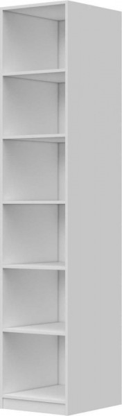 Шкаф ШР-1 зеркало, правый, Вива (Белый/Белый глянец/Платина) в Кедровом - kedrovyi.mebel54.com | фото