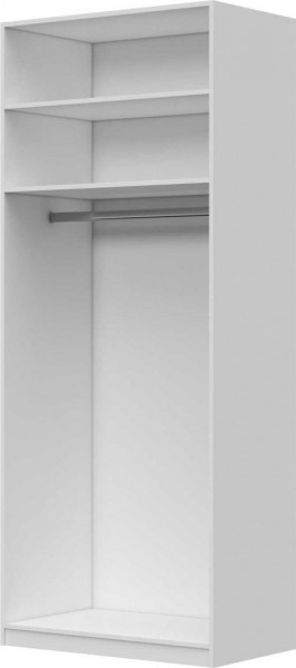 Шкаф ШР-2 без зеркал, Вива (Белый/Белый глянец/Платина) в Кедровом - kedrovyi.mebel54.com | фото