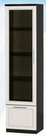 Шкаф средний с ящиком и стеклодверью ДЛЯ ГОСТИНОЙ ШСЯС-450 Венге/Дуб выбеленный в Кедровом - kedrovyi.mebel54.com | фото