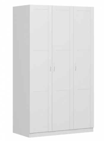 Шкаф трехдверный Пегас сборный белый в Кедровом - kedrovyi.mebel54.com | фото