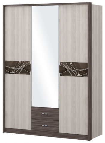 Шкаф трехстворчаты с зеркалом Шк68.1 Николь в Кедровом - kedrovyi.mebel54.com | фото
