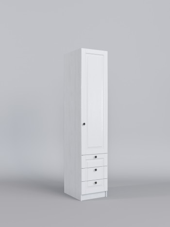 Шкаф угловой (секция с ящиками) Классика (Белый/корпус Выбеленное дерево) в Кедровом - kedrovyi.mebel54.com | фото