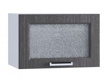 Шкаф верхний горизонтальный со стеклом 500, ШВГС 500 (Клен серый/корпус белый) в Кедровом - kedrovyi.mebel54.com | фото