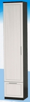 Шкаф высокий с ящиком ДЛЯ ГОСТИНОЙ ШВЯ-450 Венге/Дуб выбеленный в Кедровом - kedrovyi.mebel54.com | фото