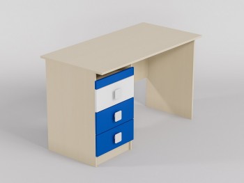 Стол (прямая столешница) Скай люкс (Синий/Белый/корпус Клен) в Кедровом - kedrovyi.mebel54.com | фото